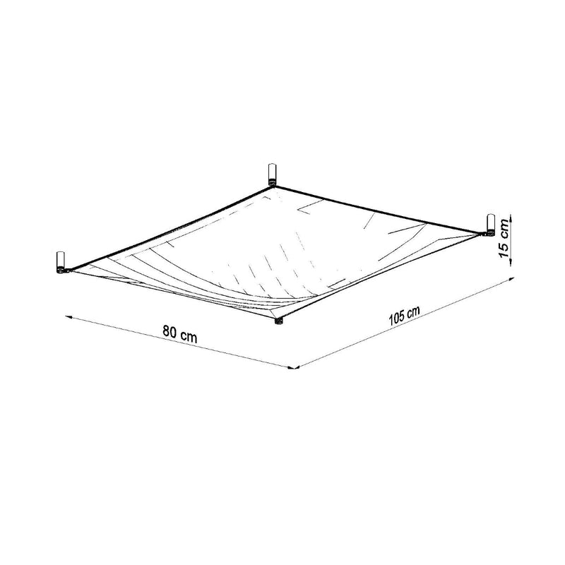 Plafonnier Tissu Carré 1 blanc