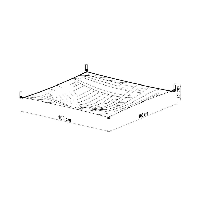 Plafonnier Tissu Carré 2 blanc