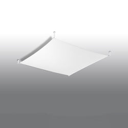 Plafonnier Tissu Carré 2 blanc