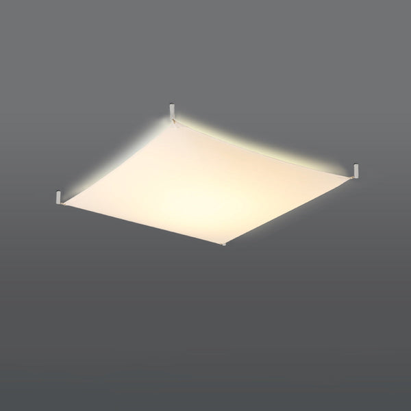 Plafonnier Tissu Carré 2 blanc