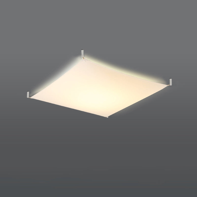 Plafonnier Tissu Carré 2 blanc