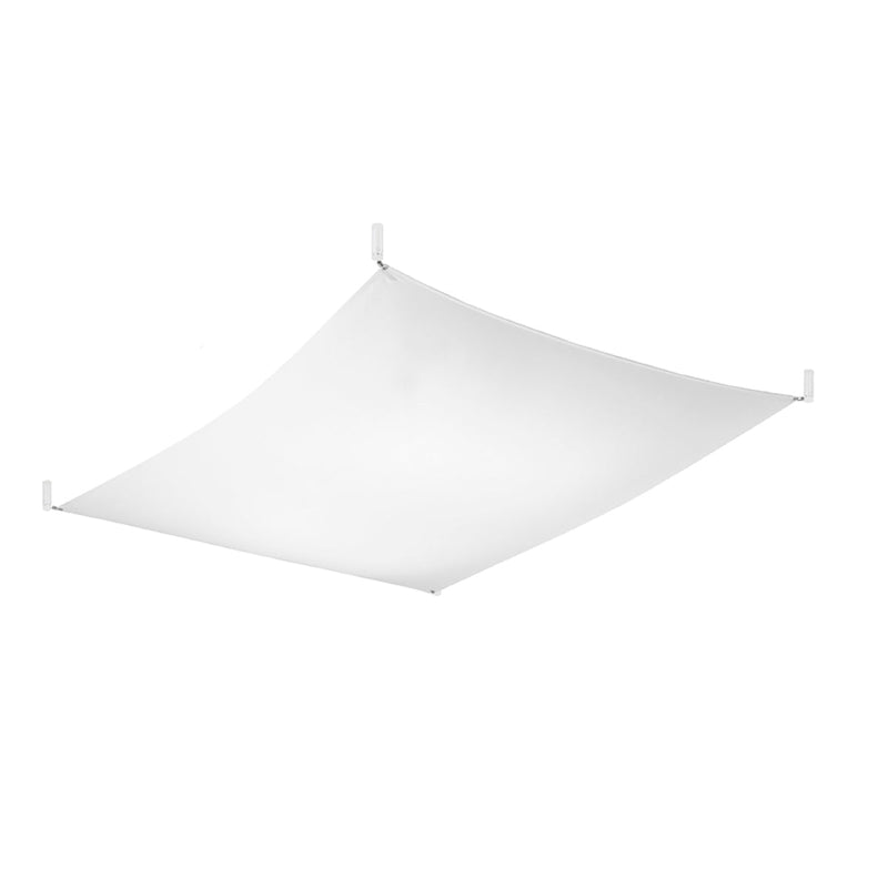Plafonnier Tissu Carré 3 blanc