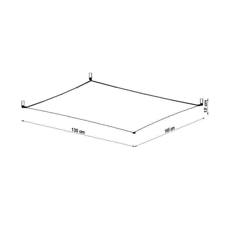 Plafonnier Tissu Carré 3 blanc