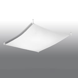 Plafonnier Tissu Carré 3 blanc