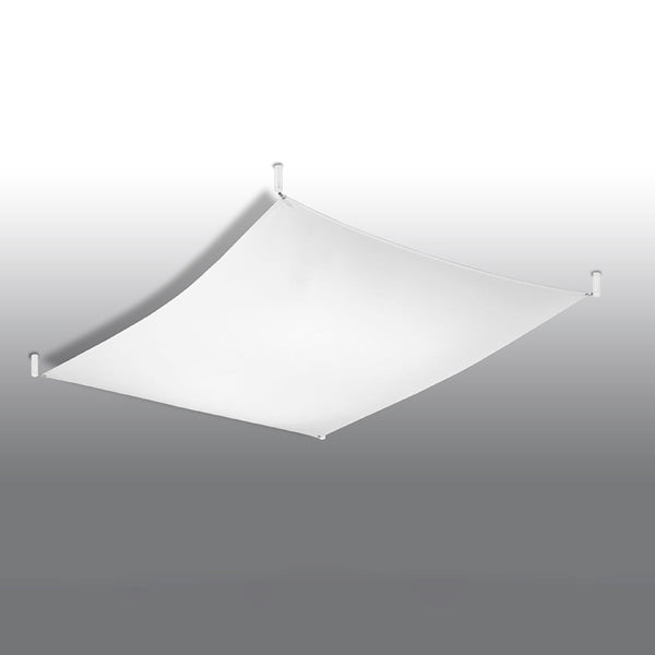 Plafonnier Tissu Carré 3 blanc