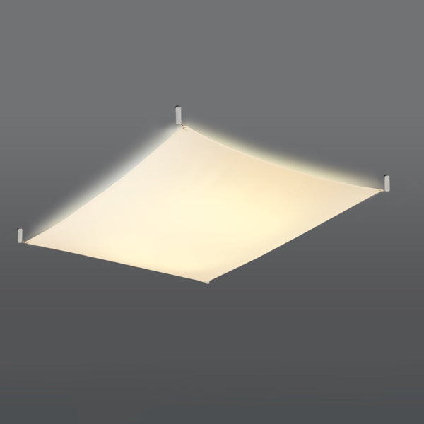 Plafonnier Tissu Carré 3 blanc