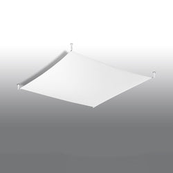 Plafonnier Tissu Carré 4 blanc