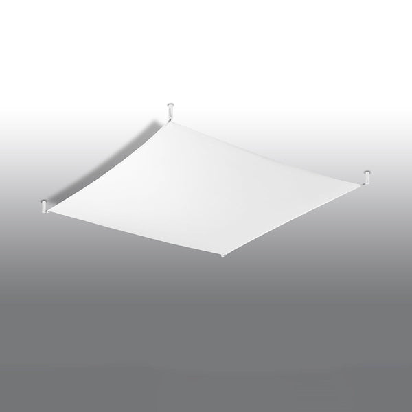 Plafonnier Tissu Carré 4 blanc
