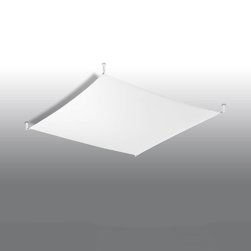 Plafonnier Tissu Carré 4 blanc