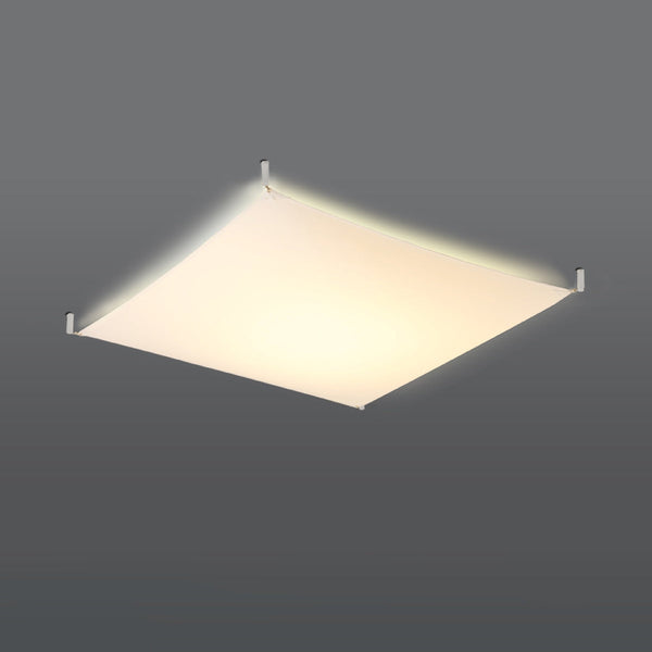 Plafonnier Tissu Carré 4 blanc