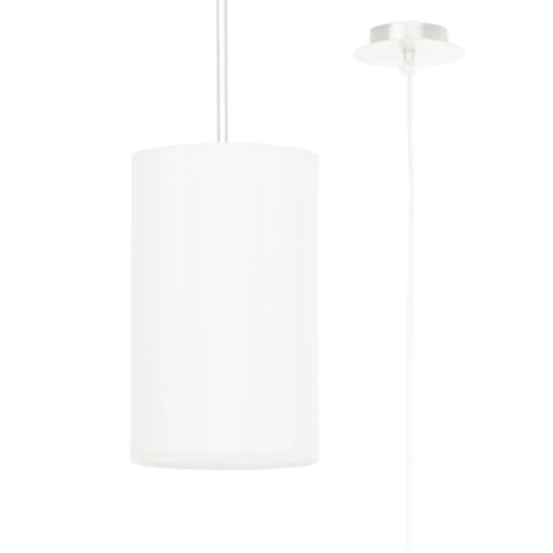Lustre Tissu Rond 15 blanc