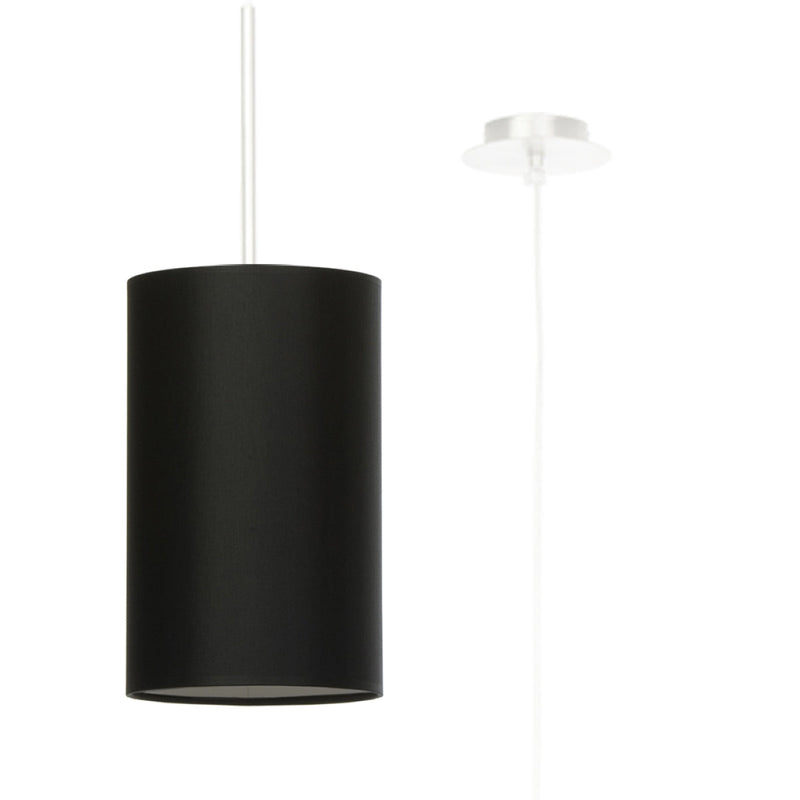 Lustre Tissu Rond 15 noir
