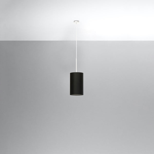 Lustre Tissu Rond 15 noir