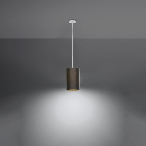 Lustre Tissu Rond 15 noir