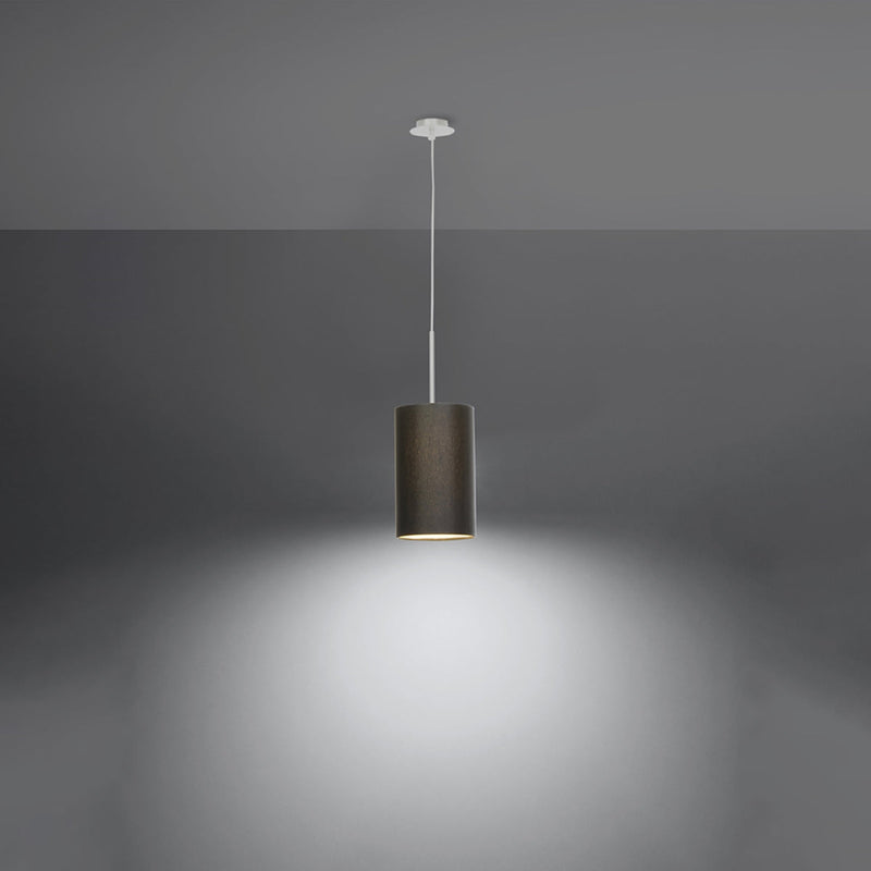 Lustre Tissu Rond 15 noir