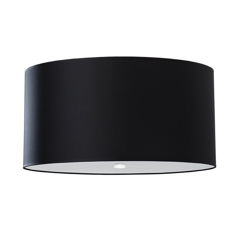 Lustre Tissu Rond 50 noir