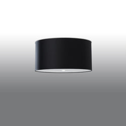 Lustre Tissu Rond 50 noir