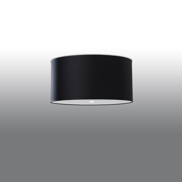 Lustre Tissu Rond 50 noir