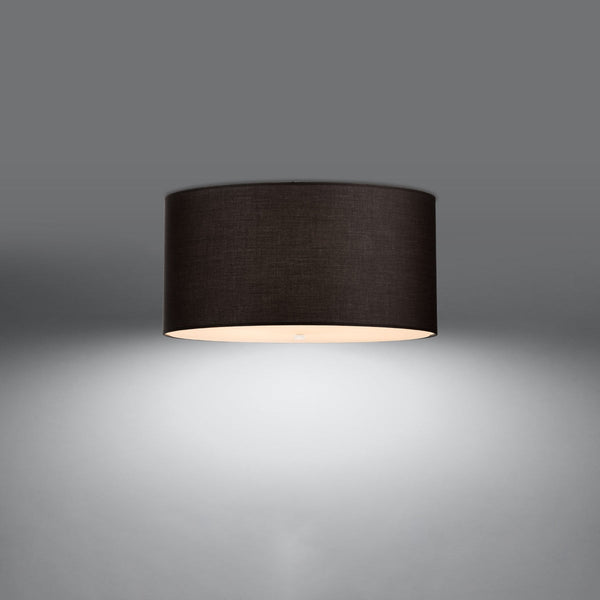 Lustre Tissu Rond 50 noir