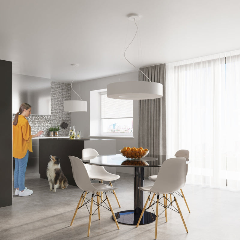 Lustre Saturne 50 blanc