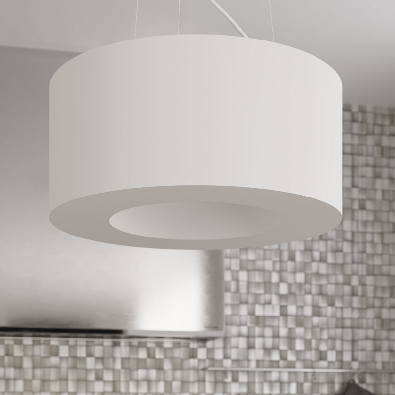 Lustre Saturne Slim 70 blanc