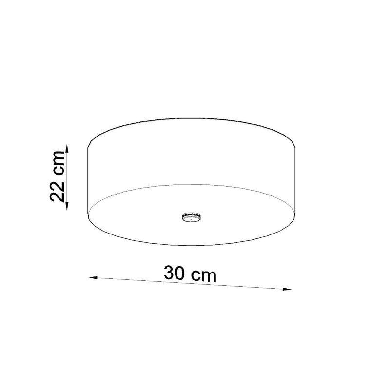 Plafonnier Cercle Plein 30 blanc