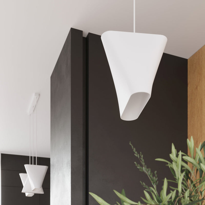 Lustre Forme Créative Tissu 1 blanc