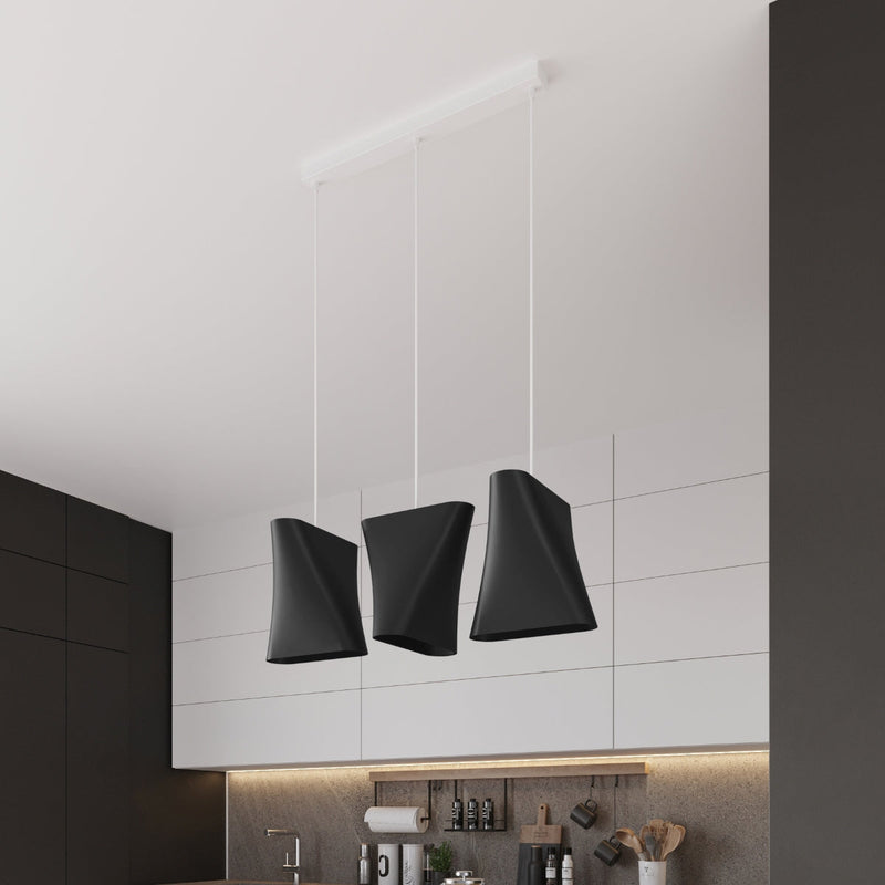 Lustre Forme Créative Tissu 3 noir