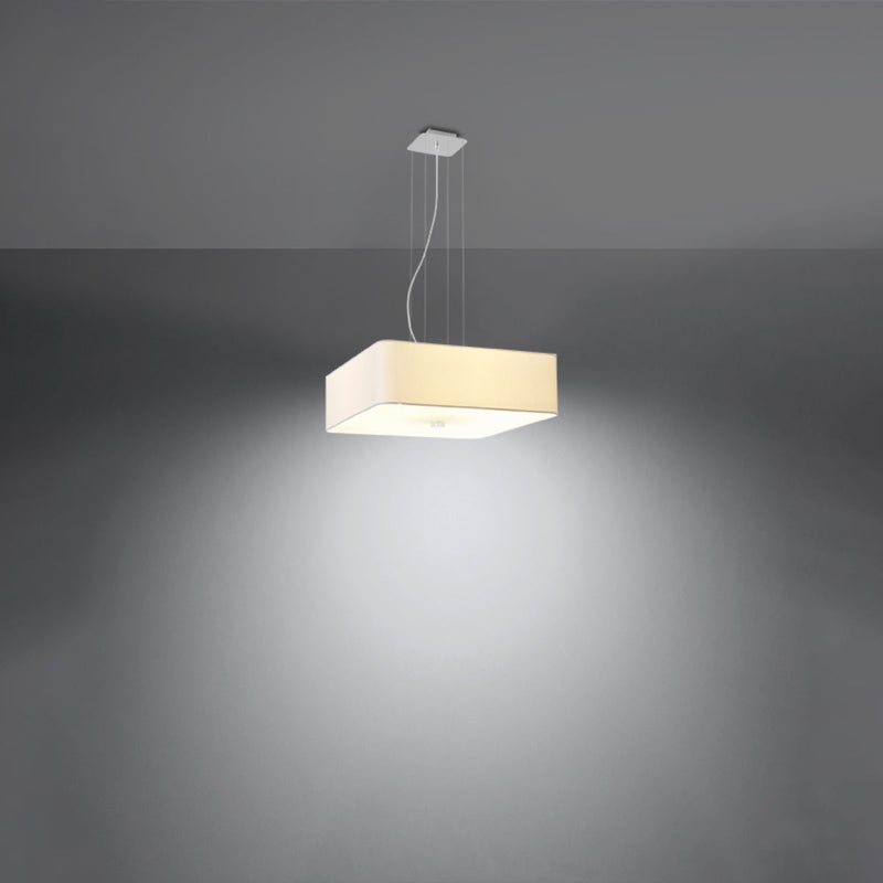 Lustre Carré Plein 45 blanc