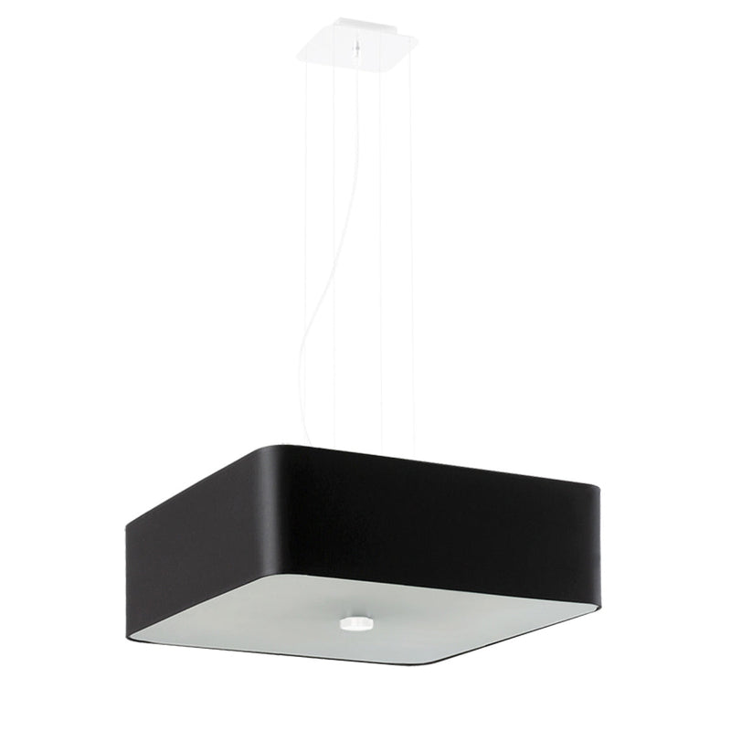 Lustre Carré Plein 45 noir