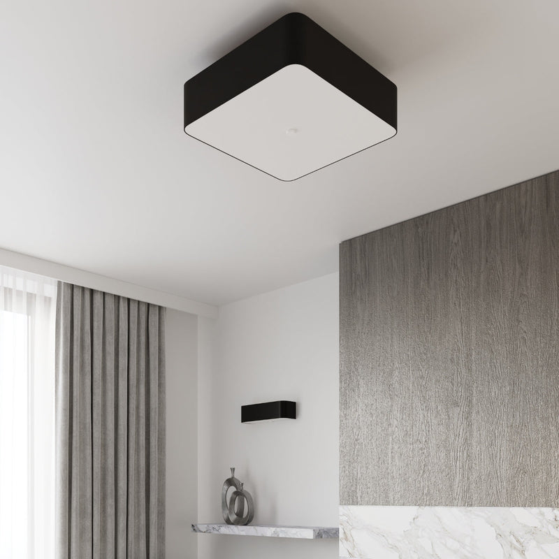 Lustre Carré Plein 45 noir