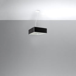 Lustre Carré Plein 45 noir