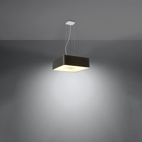 Lustre Carré Plein 45 noir