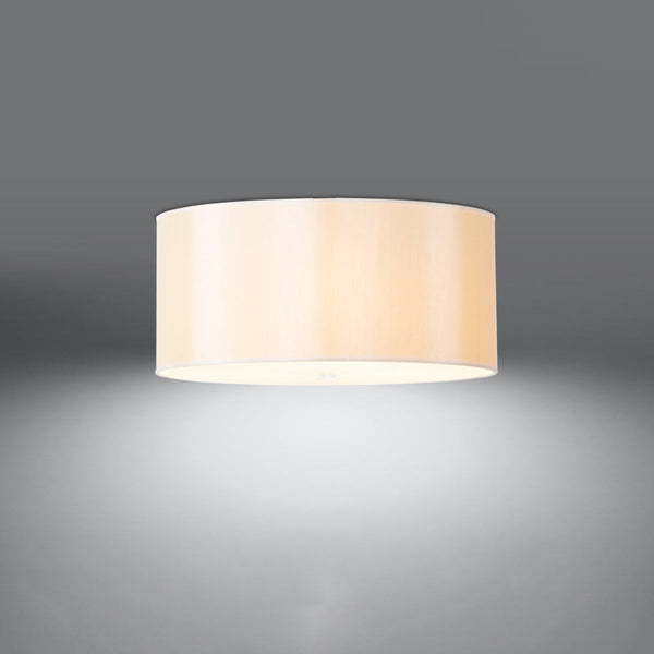 Lustre Tissu Rond 60 blanc