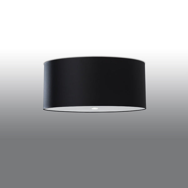 Lustre Tissu Rond 60 noir