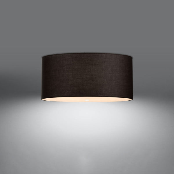 Lustre Tissu Rond 60 noir