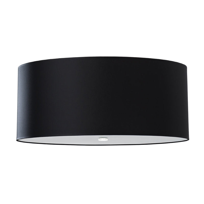 Lustre Tissu Rond 70 noir