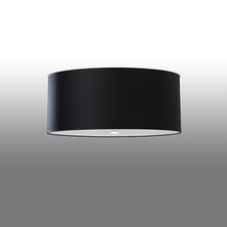 Lustre Tissu Rond 70 noir