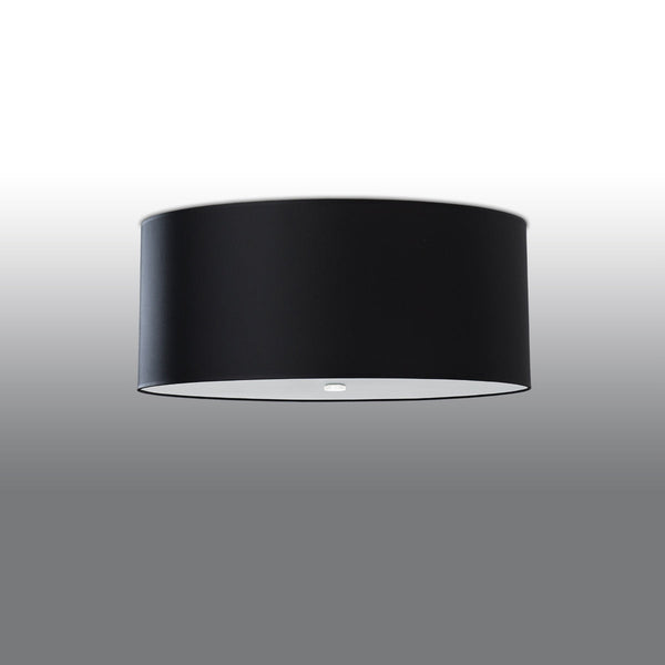 Lustre Tissu Rond 70 noir