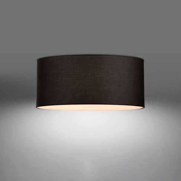 Lustre Tissu Rond 70 noir