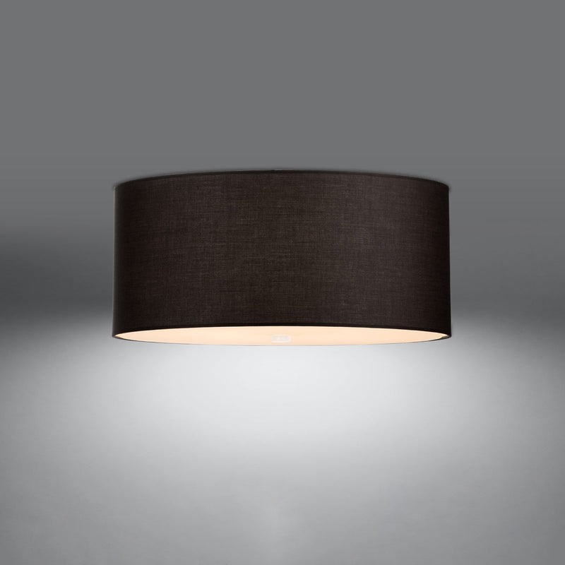 Lustre Tissu Rond 70 noir
