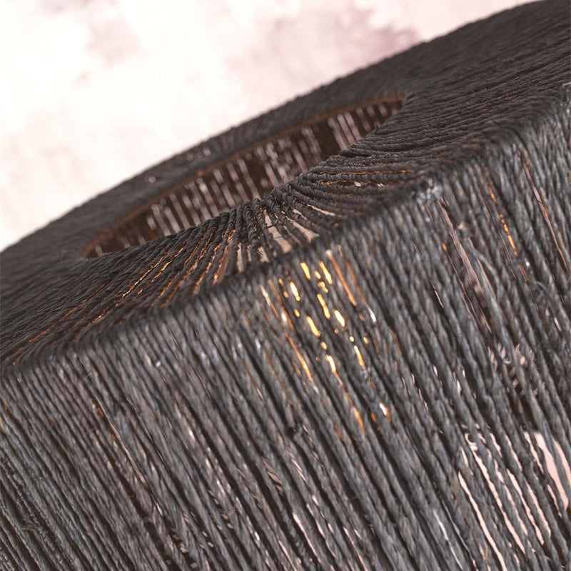 Lampadaire Iguazu Jute et Bambou Noir 125 cm