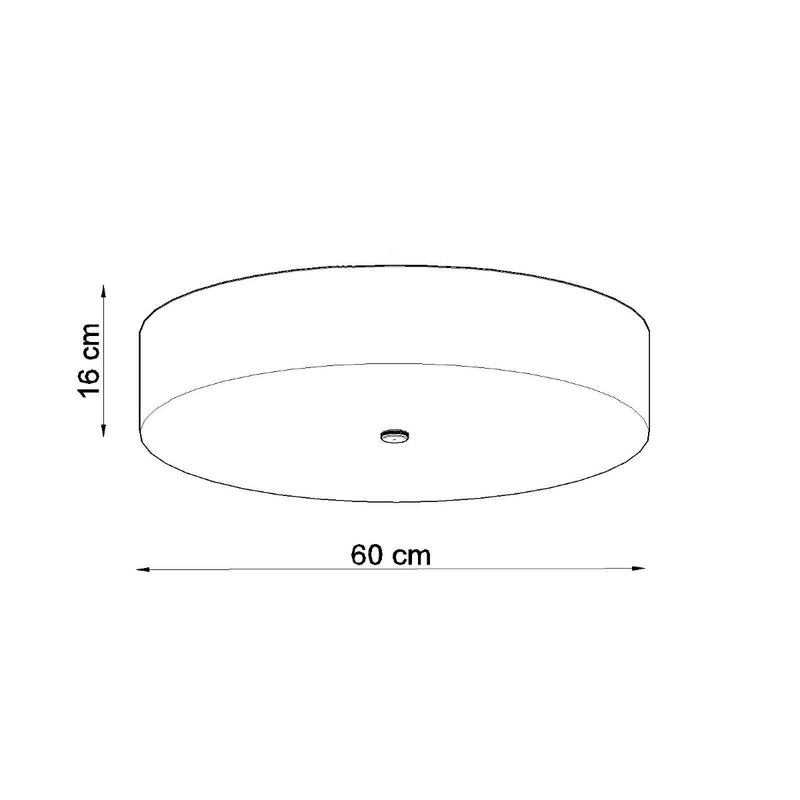 Plafonnier Cercle Plein 60 noir