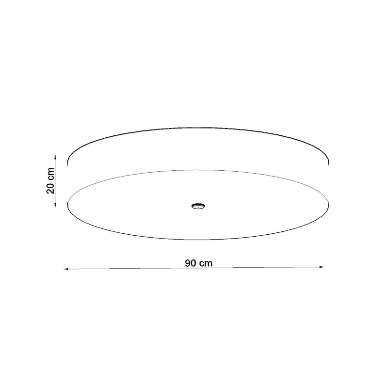 Plafonnier Cercle Plein 90 blanc