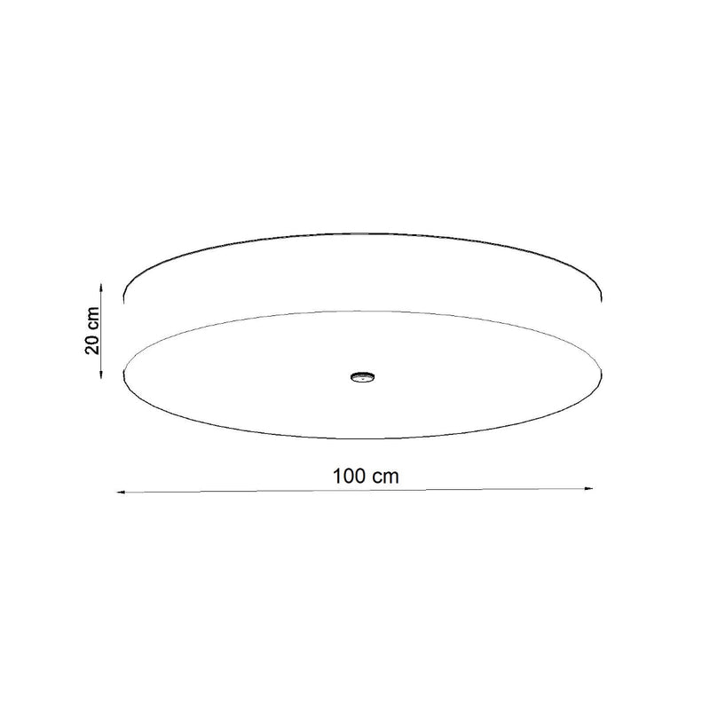 Plafonnier Cercle Plein 100 blanc