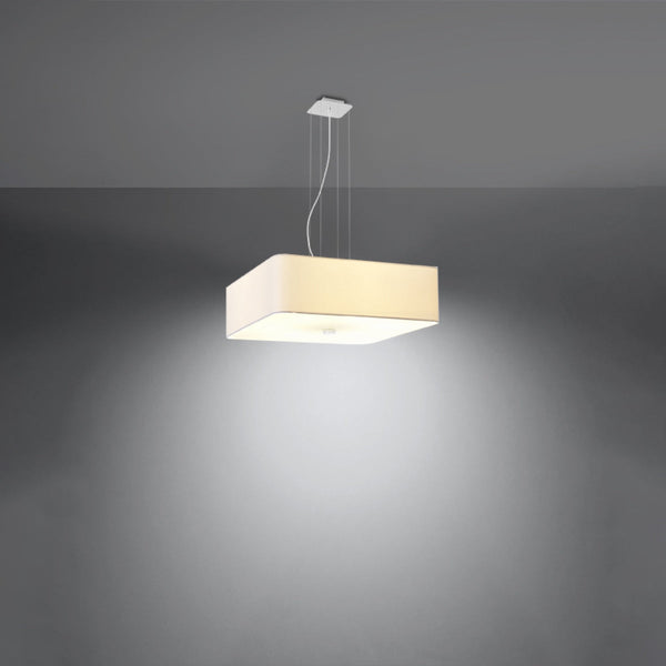 Lustre Carré Plein 55 blanc