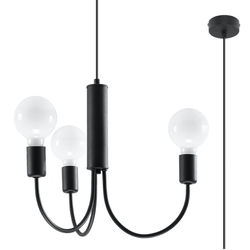 Lustre Tradition & Moderne 3 noir