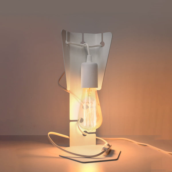 Lampe de table Arby en Acier blanc