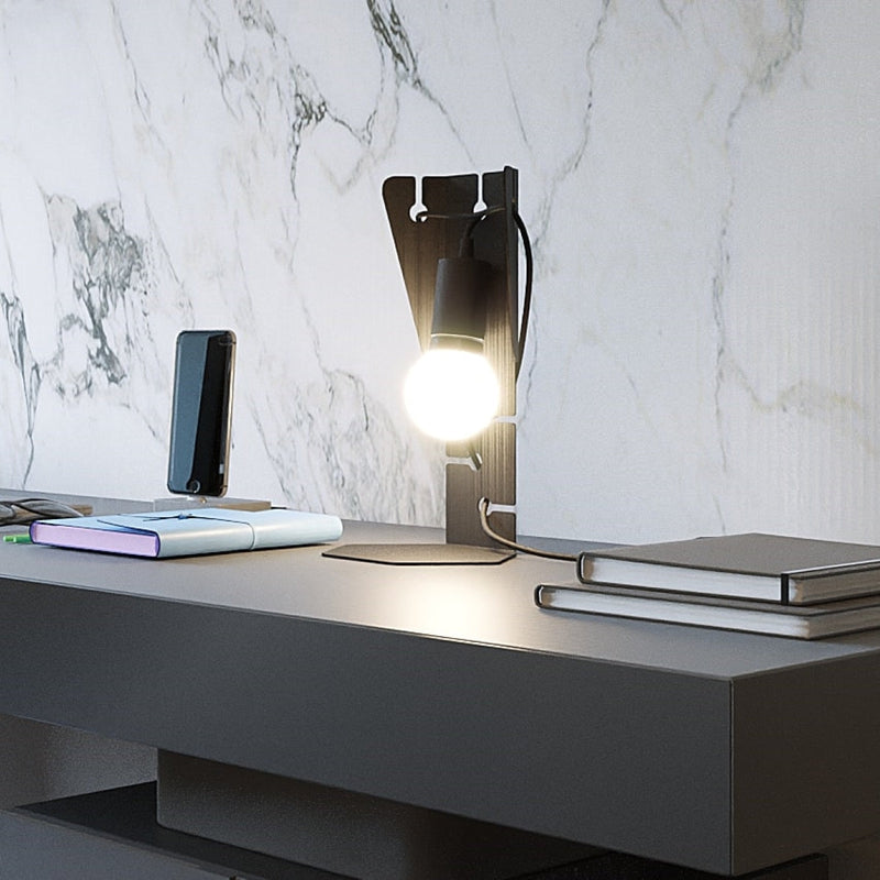Lampe de table Arby en Acier noir