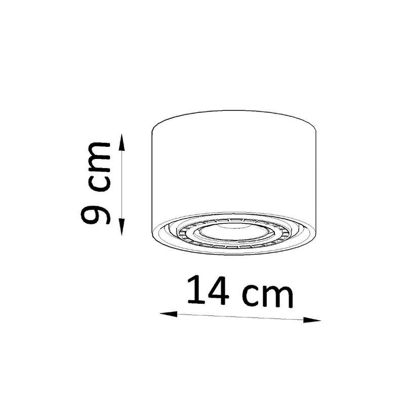 Plafonnier Moderne Basic 1 béton